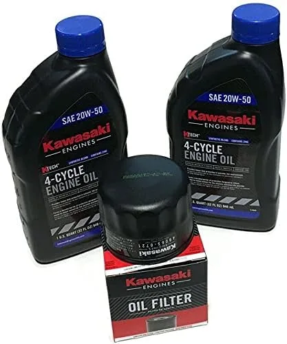 Kit de cambio de aceite compatible con algunos Kawasaki 99969-6298 49065-0721 49065-7007 20W50 Mezcla Sintética