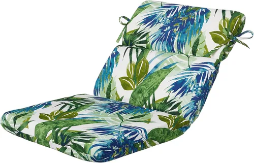 Miniatura 6 de Pillow Perfect Tropic Botanical - Juego de 1 cojín para silla con respaldo dividido para interiores y exteriores, con lazos, 1 unidad, 40.5 x 21