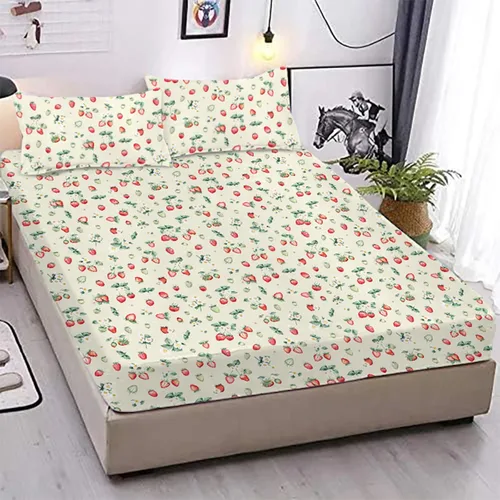 Miniatura 11 de MUSOLEI Sábana bajera ajustable de hongos, ropa de cama de hongos, decoración de hongos para niños, niños; juego de sábanas individuales; 1 sábana