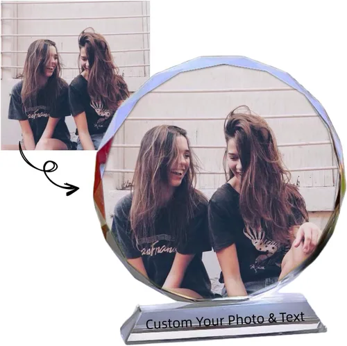 Miniatura 8 de Foto de cristal personalizada, regalos personalizados para el día de la madre, cumpleaños, boda, imágenes y texto personalizables, fotos de vidrio