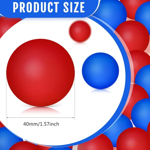 Miniatura 2 de Hanaive 100 unidades pelotas de tenis de mesa multicolor de 40 mm, pelotas de plástico a granel lavables, juego pequeño para juegos de piscina