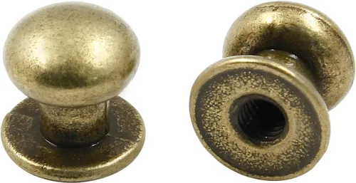 Miniatura 4 de Biaungdo 12 piezas tiradores de cajón mini de 0.31" x 0.39" pulgadas, pomos redondos para gabinete, tiradores para tocador armario cofre cajón cajas