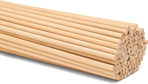 Miniatura 26 de Varillas de madera sin terminar para manualidades y bricolaje, 250 unidades Woodpeckers