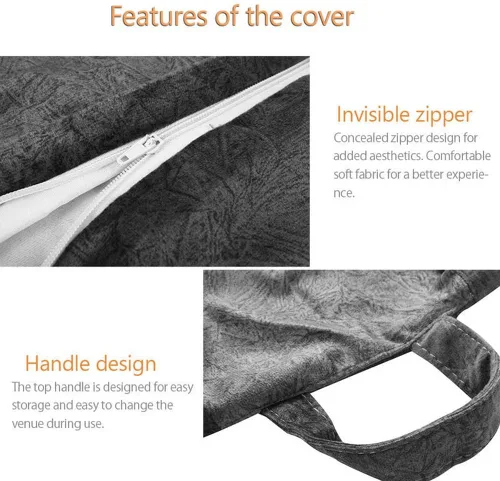 Miniatura 5 de Funda para sofá sin relleno, para exteriores e interiores, suave, para adultos y niños, Beige, L