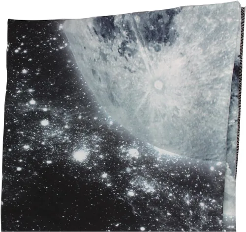Miniatura 3 de VAKADO Tapiz de noche estrellada con luna para dormitorio, tapiz estético blanco y negro, para colgar en la pared, galaxia, estrellas, decoración