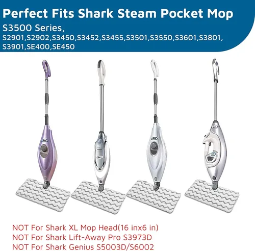 Miniatura 2 de Almohadilla de fregona de vapor resistente para trapeador de vapor Shark S3501 S3601 S2901 S2902 S3550 S3801 S3901 SE450 S3601D S3901D para todos