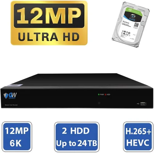 Miniatura 9 de GW Security 8 canales 8 megapíxeles AI reconocimiento/persona/vehículo detección 4K sistema de cámaras de seguridad, 4 UHD 2160P 4K 2-Way Audio
