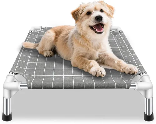Cama elevada para mascotas, cama para perros pequeños, cama elevada para perros pequeños para uso en interiores y exteriores para mascotas pequeñas