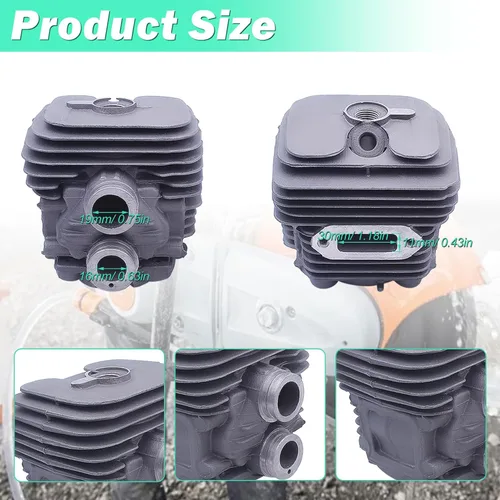 Miniatura 3 de Adefol Kit de juntas de pistón de cilindro de 1.969 in para Stihl TS410 TS420 TS 410 420 Sierra de corte 4238 020 1202 reemplazar la pieza