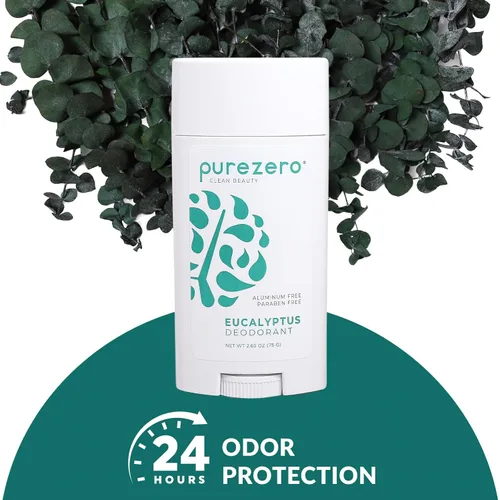 Miniatura 3 de Purezero EUCALYPTUS Desodorante Sin aluminio ni parabenos con bicarbonato de sodio y protección contra olores las 24 horas Para mujeres
