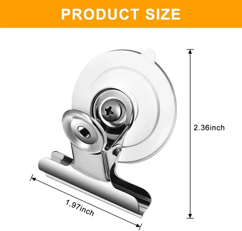 Miniatura 2 de 20 paquetes de clip de ventosa redondo de plástico para ventosa soporte de abrazadera fuerte para ventana de vidrio clip de ventosa para colgar