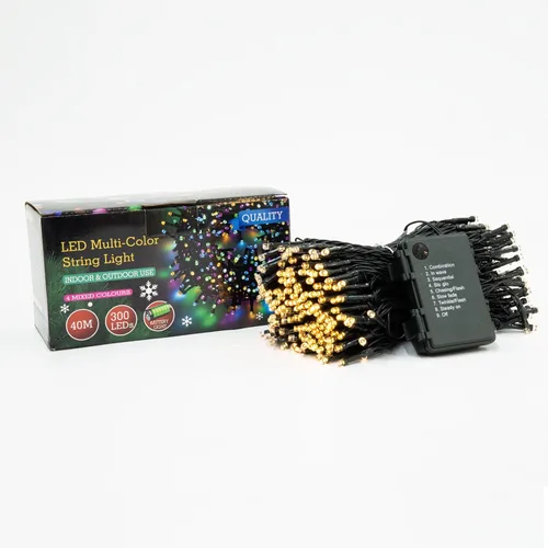 Miniatura 8 de Luces de Navidad operadas por batería - 132 pies, 300 LED, 8 modos, impermeables para interiores y exteriores, luces de hadas, tiras de luces