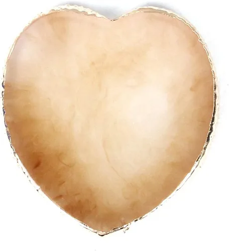 Miniatura 3 de AKOAK 1 paquete de paleta de resina en forma de corazón de uñas, paleta de ágata con borde dorado, paleta de borde de cristal, utilería de disparo