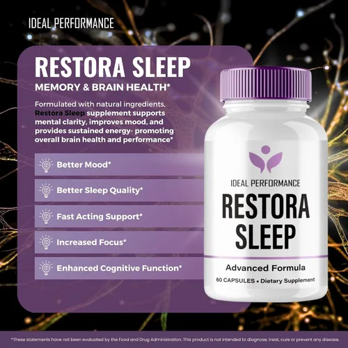 Miniatura 4 de RestoraSleep Capsules, suplemento oficial RestoraSleep para la salud cerebral y apoyo de la memoria, máxima fuerza, píldoras nootrópicas de fórmula