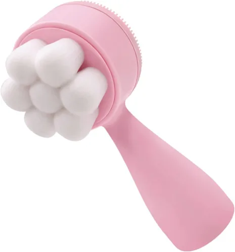 FOMIYES Cepillo facial portátil, limpiador facial de silicona 3D para uso seco y húmedo, cepillo de exfoliación suave, ideal para pieles sensibles,