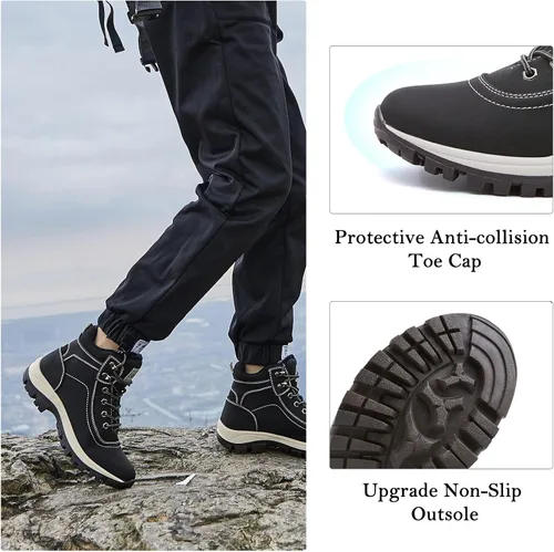 Miniatura 3 de Botas impermeables para el trabajo de senderismo para mujer, botas tácticas de senderismo para la nieve de invierno, botas de senderismo
