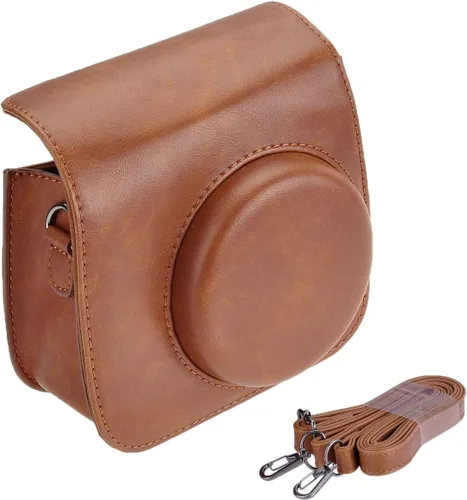 Yoption Funda vintage para cámara compatible con Fujifilm Instax Mini 11/9/8/8+ con correa de hombro ajustable para cámara de película instantánea