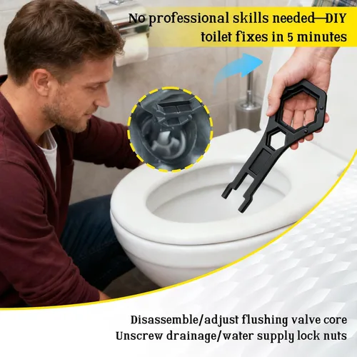 Miniatura 6 de ST100100 - Llave 3 en 1 compatible con Flushmate 501A, 501B, 503, 503H, 503UH, inodoros de asistencia a presión serie 504 para extensión de descarga
