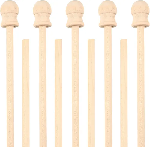 Miniatura 3 de Blulu Kit de 23 piezas de varita mágica, 15 varitas de mago, juego de arte para manualidades y 3 pinceles de pintura, 5 herramientas de espuma