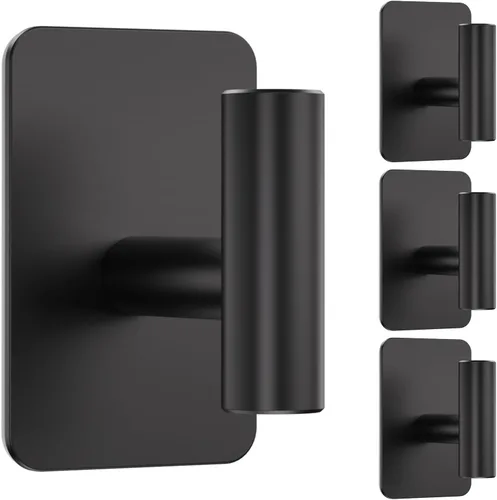 Miniatura 10 de Ganchos Autoadhesivos de Servicio Pesado – 26 libras máximo, ganchos de pared adhesivos de acero inoxidable para colgar toallas, abrigos, batas