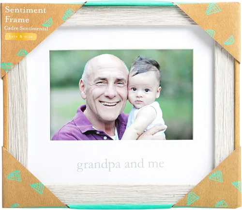 Miniatura 4 de Kate & Milo Grandpa & Me - Marco de fotos rústico para recuerdo, 4 x 6 pulgadas, madera rústica envejecida