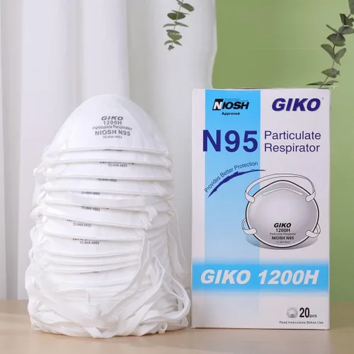 Miniatura 8 de GIKO Máscara facial N95 – 20 máscaras de seguridad contra el polvo, máscara protectora N95, protección contra el polvo PM2.5, humo de fuego