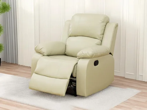 Miniatura 36 de Sofá reclinable manual moderno, sofá reclinable de cuero de 3 plazas, sofá reclinable de sala de estar, sofá con portavasos y mesa abatible