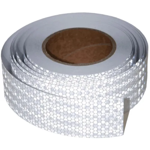 Cinta reflectante blanca que no se decolora, impermeable para exteriores, 2 pulgadas de ancho para camión, calcomanías adhesivas de seguridad de