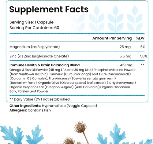 Miniatura 2 de HELLO HEALTH Immunostrong - Vitaminas de apoyo inmunológico diario 9 en 1 con refuerzo inmunológico, orégano, antioxidante calmante de hoja