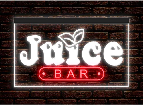 Miniatura 15 de 110034 OPEN Juice Bar Cafe Apple Orange Fruit Shop Display LED Letrero de neón con luz LED (12 x 8 pulgadas, morado)