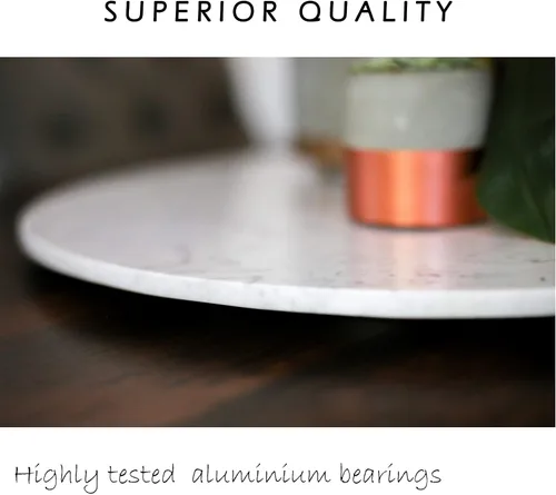 Miniatura 7 de Bandeja Giratoria de Mármol Lazy Susan Bandeja Rotatoria Plato para Servir Grande Centro de Mesa para Comedor - 20 Pulgadas
