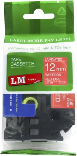 Miniatura 50 de Cinta LM - Brother PT-1010 3/8 pulgadas (0.354 in 0.35 laminadas) Negro sobre transparente compatible con TZe P-Touch Cinta para rotuladora Brother