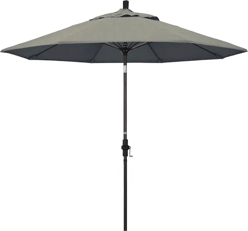 Miniatura 29 de California Umbrella GSCUF908117-5461 - Sombrilla redonda de 9 pies con poste de aluminio y varillas de fibra de vidrio para patio, 9 pies