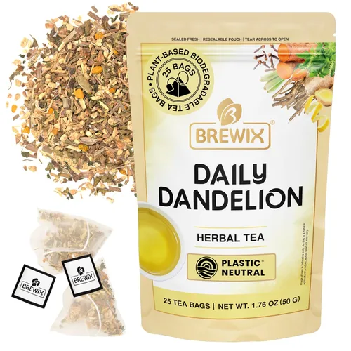 Miniatura 17 de BREWIX, Bedtime Blossom - Té suelto de hierbas (más de 50 tazas) sin cafeína y totalmente natural Mezcla relajante floral nocturna Rooibos