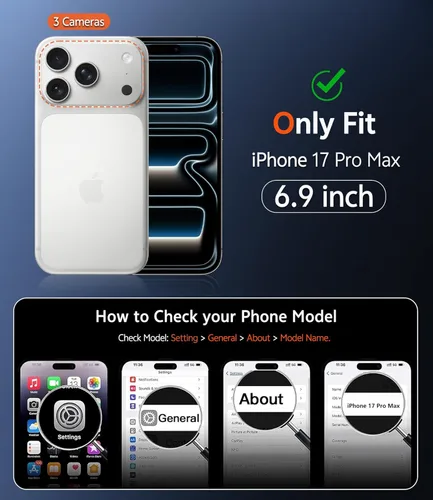 Miniatura 654 de FNTCASE Funda para iPhone 13 Pro-Max: Fundas magnéticas transparentes compatibles con Magsafe Slim anti amarillamiento protección contra caídas
