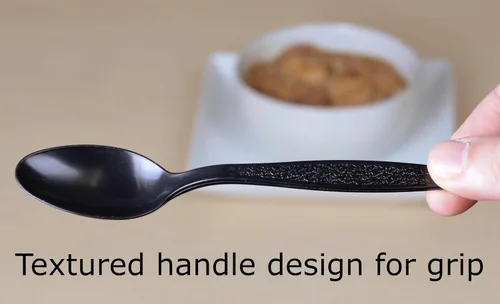Miniatura 3 de Daxwell cuchara de té pesada, de tamaño completo, plástico negro, Negro, 1000