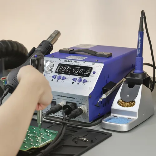 Miniatura 9 de Estación de soldadura YIHUA 948-II 4 en 1 pistola de aire caliente para retrabajo y soldadura con pistola de succión de estaño °F/°C con pluma