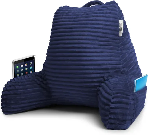 Miniatura 30 de Nestl Almohada de lectura para niños y adolescentes con espuma viscoelástica triturada, almohadas de respaldo de felpa de corte lujoso para leer