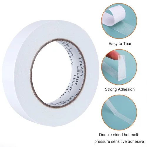 Miniatura 8 de Cinta adhesiva de doble cara de 1 pulgada x 40 yardas, 2 rollos de cinta adhesiva de doble cara, cinta adhesiva de doble cara, para artes