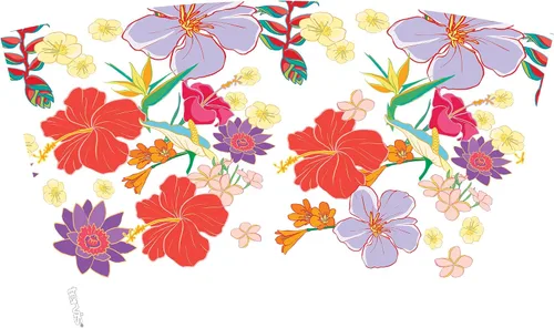 Miniatura 2 de Tervis Vaso aislado de doble pared con aislamiento de hibisco tropical hecho en Estados Unidos mantiene las bebidas frías y calientes, 16 onzas