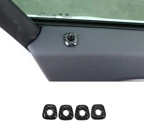 YIWANG Adhesivos de fibra de carbono estilo cerradura de puerta, 4 piezas para BMW X1 F48 2016-2019, para BMW X2 F47 2018 accesorios de automóvil