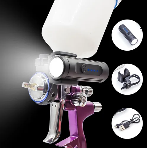 PangSing & Nan Luz de 600 lúmenes, luz ligera y recargable, luz natural ilumina la superficie rociada, garantiza una cobertura uniforme, luz