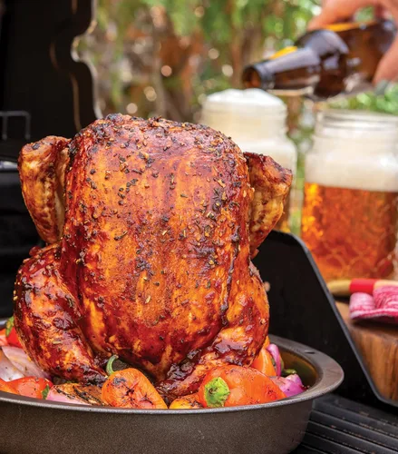 Miniatura 5 de Nordic Ware 365 - Bote de cerveza para interiores y exteriores, asador de pollo, 11 x 3 pulgadas, marrón