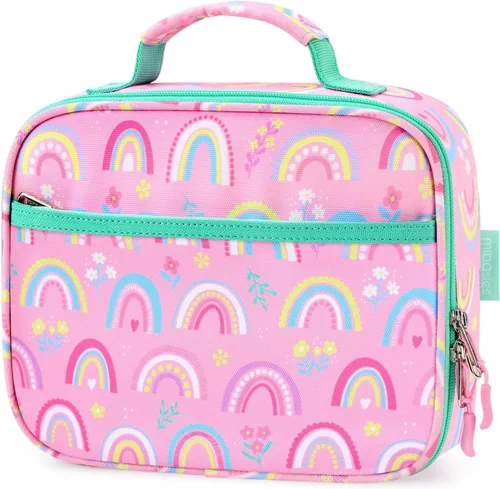Miniatura 17 de mibasies Lonchera infantil para niñas, bolsa de almuerzo aislada y reutilizable para la escuela, preescolar, jardín de infantes, fresas surtidas