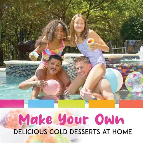 Miniatura 5 de Hawaiian Shaved Ice Máquina de hielo afeitado S900A con kit de jarabe de cono de nieve de cereza, uva y frambuesa azul, también incluye vasos