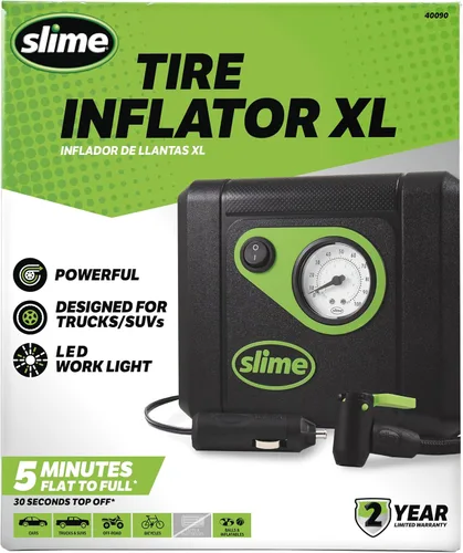 Miniatura 11 de Slime 40059 Inflador de neumáticos, Junior, Compacto, Potente, Compresor de Aire Portátil para Coche, Ligero, Analógico, Reparación de Neumáticos