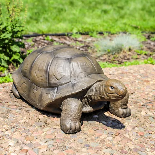 Miniatura 7 de Sunnydaze - Estatua de tortuga de Tanya the Garden – Decoración de jardín de tortuga para patio, césped, decoración de patio, 20 x 12 pulgadas