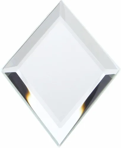 Miniatura 2 de Plymor Espejo de vidrio biselado de 0.118 in de grosor con forma de diamante, 2 x 3 pulgadas, paquete de 6