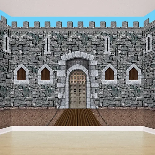 Miniatura 6 de Beistle 18 piezas de accesorios para puertas y ventanas de castillo, de 16 a 64 pulgadas, decoración medieval de plástico impreso para fiestas