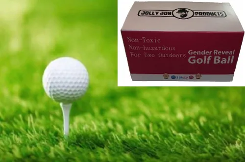 Miniatura 5 de Pelotas de golf para fiesta de revelación de género, 1 bola rosa rellena de polvo y 1 bola azul, sorpresa para bebé niño o niña, juego de golf